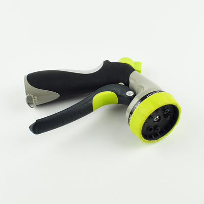 8 Way Water Spray Gun Nozzle Plastic Soft Grip Variable Flow Control