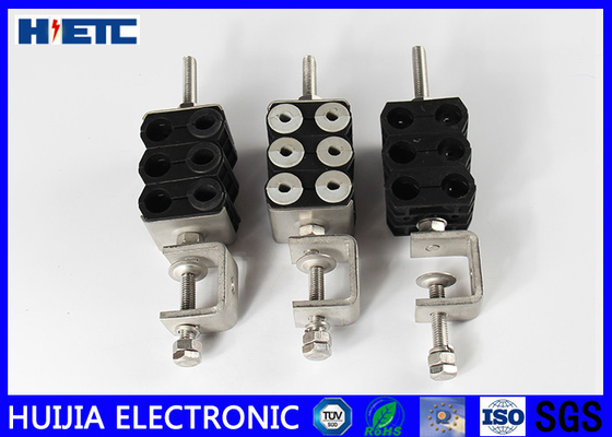 Fiber Optic Feeder Cable Clamp , Two Hole Type Coaxial Cable Tie Downs