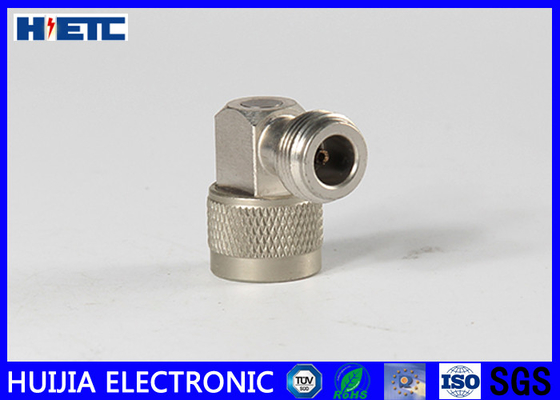 6GHz Male To Female Coaxial Cable Adapter , Coaxial Cable 90 Degree Connectors