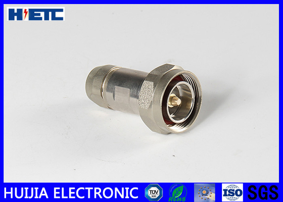 DIN Type Coaxial Cable Adapter , Coaxial Cable Male Connector ST Clamp