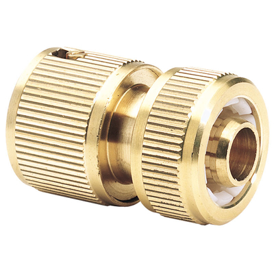 Threaded Brass Garden Hose Connectors , Brass Outside Tap Hose Connector